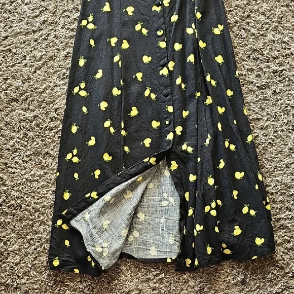 NWOT Black Dress with Lemon details - Picture 4 of 7